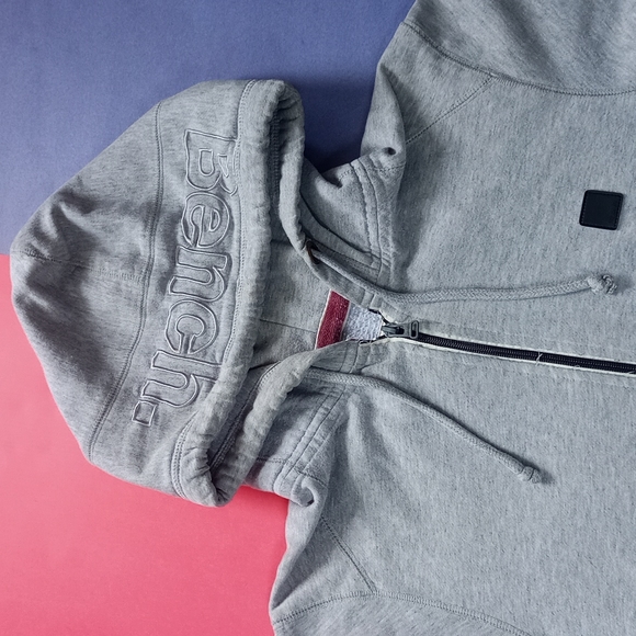 Bench Grey Zip Up Hoodie Sweater